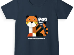 Puli Girl's Crew Neck T-Shirt | Tiger cartoon tshirt - Image 4