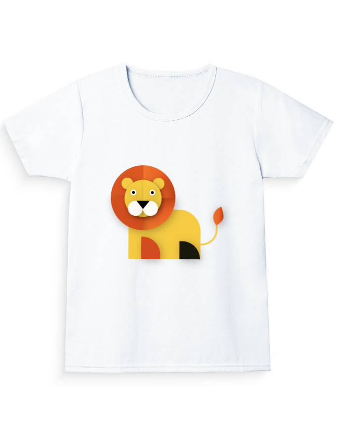 Lion Girl's Crew Neck T-Shirt