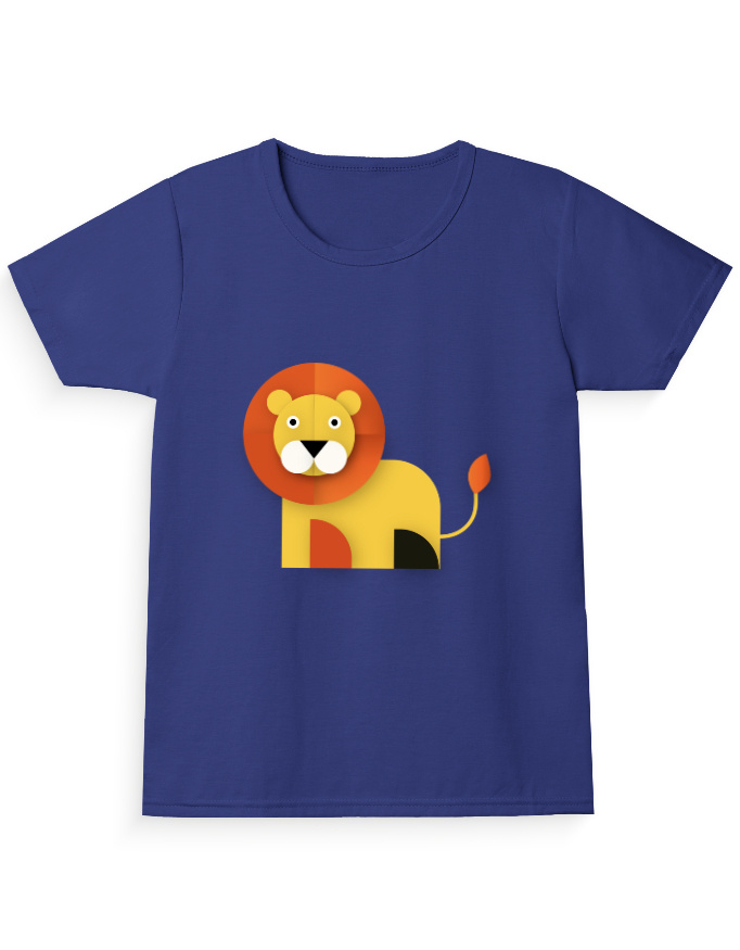 Lion Girl's Crew Neck T-Shirt