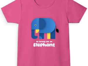 Elephant Girl's Crew Neck T-Shirt | Be strong - Image 9