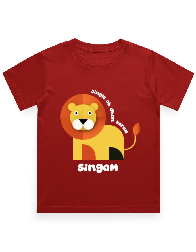 Lion Girl's Crew Neck T-Shirt
