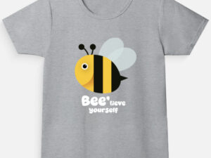 Bee-lieve Girl's Crew Neck T-Shirt | Honey bee | Funaadai - Image 4