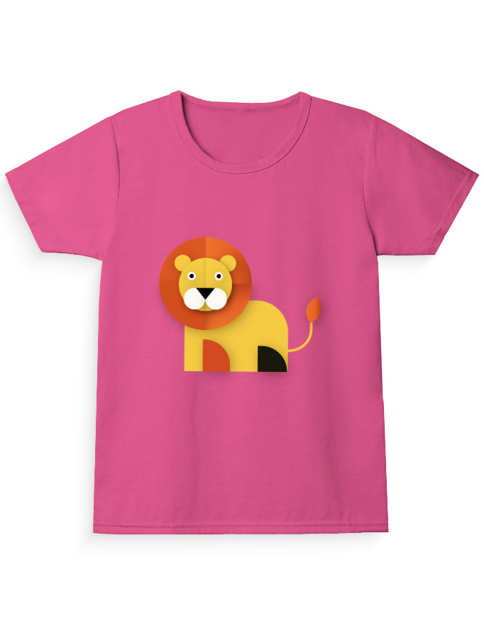 Lion Girl's Crew Neck T-Shirt