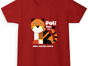 Puli Girl's Crew Neck T-Shirt | Tiger cartoon tshirt - Image 10